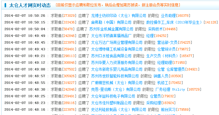 太倉人才網(wǎng)實時動態(tài)