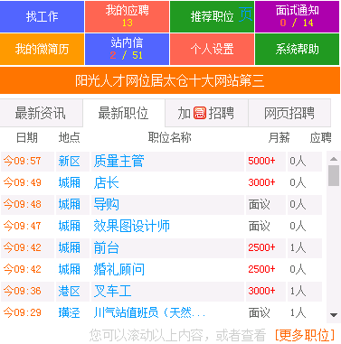 太倉(cāng)人才網(wǎng)企業(yè)發(fā)布多個(gè)同名職位將不在“最新職位”中同時(shí)顯示